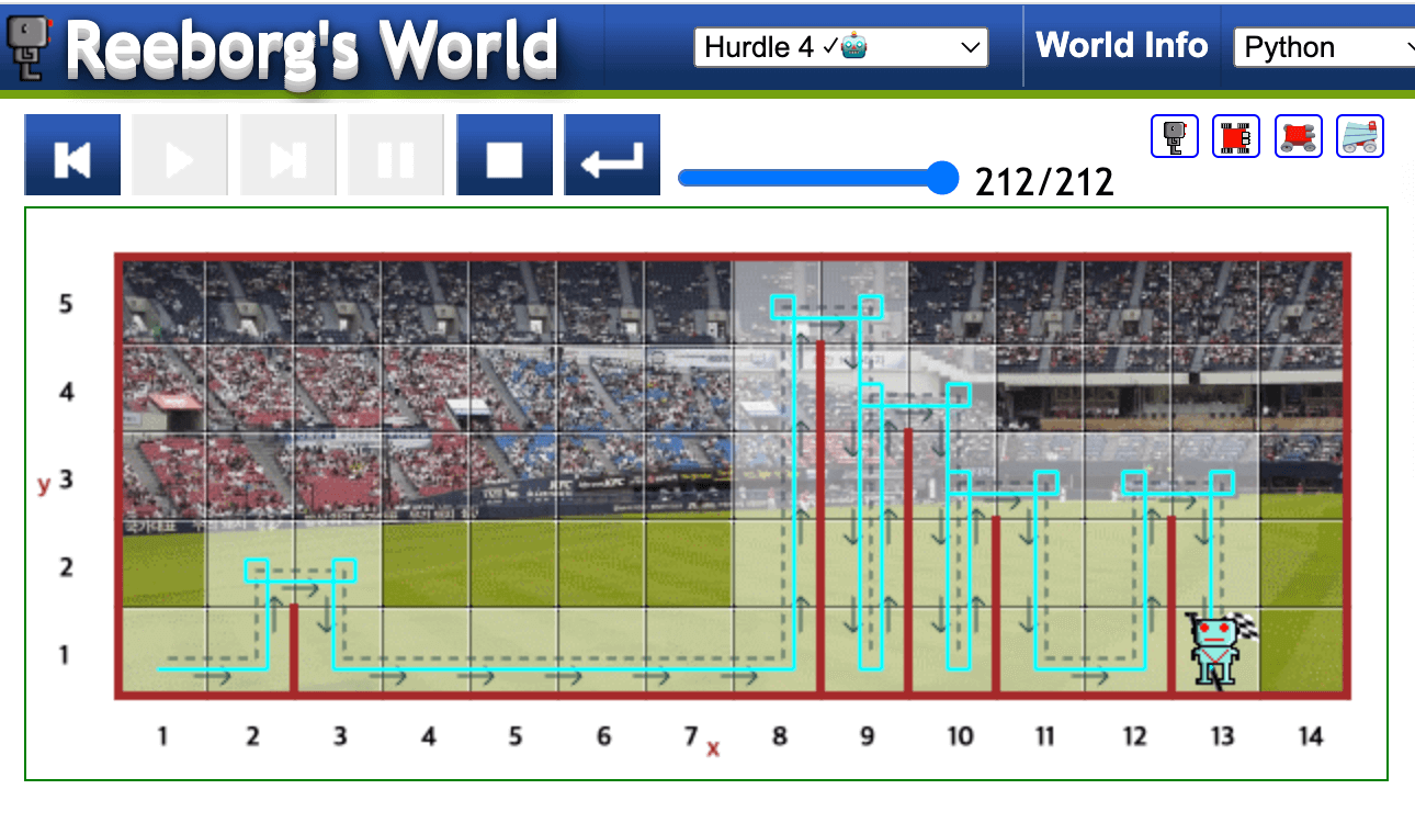 python) Reeborg’s World Hurdle4 풀기